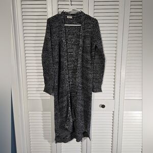 🟢 Ardene Black and White Cardigan Sweater Full-Length Duster